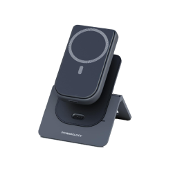 Powerology 15W Wireless 10000mAh Magnetic Charging Combo (Power Bank + Charging Stand) Pass-Through Technology, Built-In Safeguards, USB-C Charging, PD 20W (Grey) Powerology 15W Wireless 10000mAh Magnetic Charging Combo (Power Bank + Charging Stand) Pass-Through Technology, Built-In Safeguards, USB-C Charging, PD 20W (Grey)